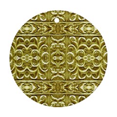 Gold Plated Ornament Round Ornament (two Sides) by dflcprints