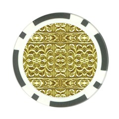 Gold Plated Ornament Poker Chip by dflcprints