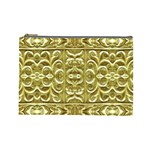 Gold Plated Ornament Cosmetic Bag (Large) Front