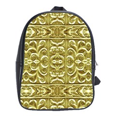 Gold Plated Ornament School Bag (large) by dflcprints