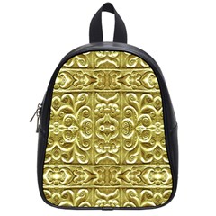 Gold Plated Ornament School Bag (small) by dflcprints