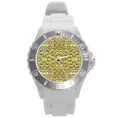 Gold Plated Ornament Plastic Sport Watch (large) by dflcprints