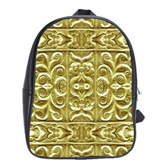 Gold Plated Ornament School Bag (xl) by dflcprints