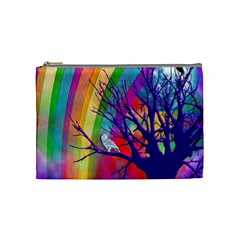 Rainbow Moon Cosmetic Bag (medium) by SaraThePixelPixie