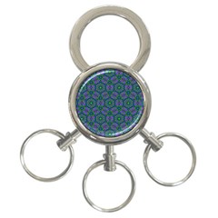 Retro Flower Pattern  3-ring Key Chain by SaraThePixelPixie