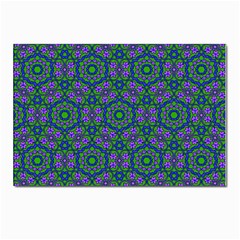 Retro Flower Pattern  Postcard 4 x 6  (10 Pack)