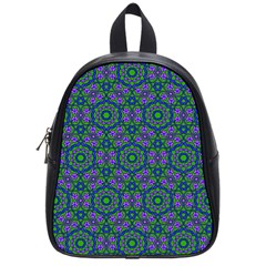 Retro Flower Pattern  School Bag (small) by SaraThePixelPixie