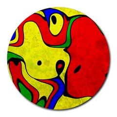 Abstract 8  Mouse Pad (round) by Siebenhuehner