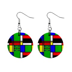 Mondrian Mini Button Earrings by Siebenhuehner