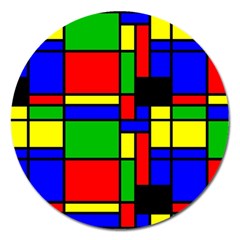 Mondrian Magnet 5  (round) by Siebenhuehner