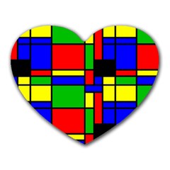 Mondrian Mouse Pad (heart) by Siebenhuehner