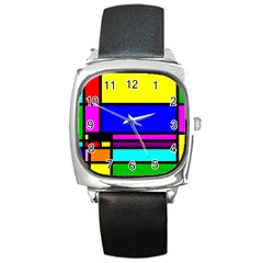 Mondrian Square Leather Watch by Siebenhuehner