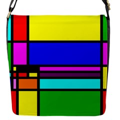 Mondrian Flap Closure Messenger Bag (small) by Siebenhuehner