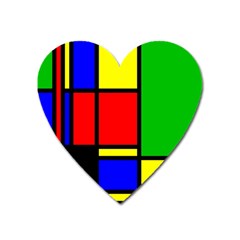 Mondrian Magnet (heart) by Siebenhuehner