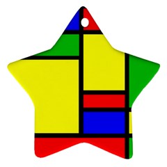 Mondrian Star Ornament