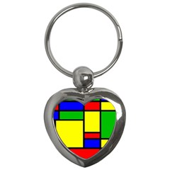 Mondrian Key Chain (Heart)