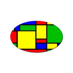 Mondrian Sticker (Oval)