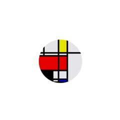 Mondrian 1  Mini Button Magnet by Siebenhuehner