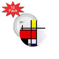 Mondrian 1 75  Button (10 Pack) by Siebenhuehner