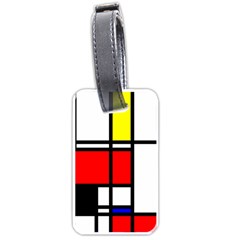 Mondrian Luggage Tag (one Side) by Siebenhuehner