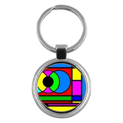 Mondrian Key Chain (round) by Siebenhuehner