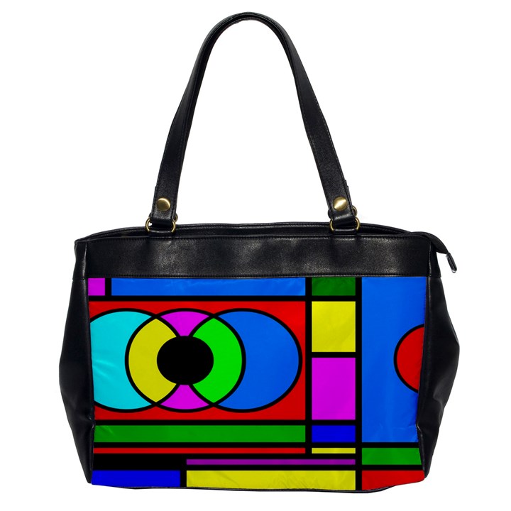 Mondrian Oversize Office Handbag (One Side)