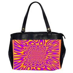 Psycedelic Warp Oversize Office Handbag (two Sides) by SaraThePixelPixie