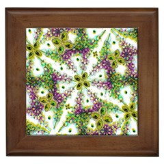 Neo Noveau Style Background Pattern Framed Ceramic Tile by dflcprints