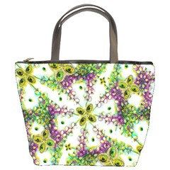 Neo Noveau Style Background Pattern Bucket Handbag by dflcprints