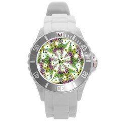 Neo Noveau Style Background Pattern Plastic Sport Watch (large)