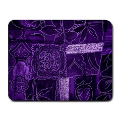 Pretty Purple Patchwork Small Mouse Pad (rectangle) by FunWithFibro