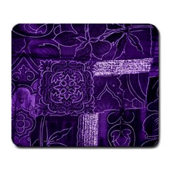 Pretty Purple Patchwork Large Mouse Pad (rectangle) by FunWithFibro