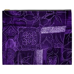 Pretty Purple Patchwork Cosmetic Bag (xxxl) by FunWithFibro