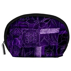 Pretty Purple Patchwork Accessory Pouch (large) by FunWithFibro