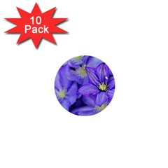 Purple Wildflowers For Fms 1  Mini Button (10 Pack) by FunWithFibro