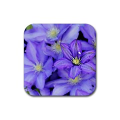 Purple Wildflowers For Fms Drink Coaster (square) by FunWithFibro