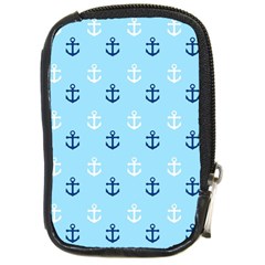 Anchors In Blue And White Compact Camera Leather Case by StuffOrSomething