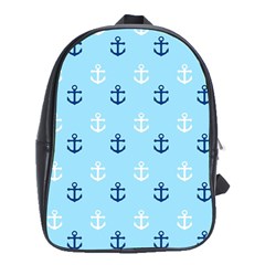 Anchors In Blue And White School Bag (xl)