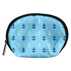 Anchors In Blue And White Accessory Pouch (medium)