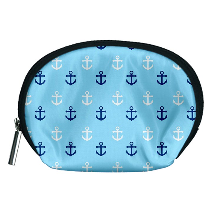 Anchors In Blue And White Accessory Pouch (Medium)