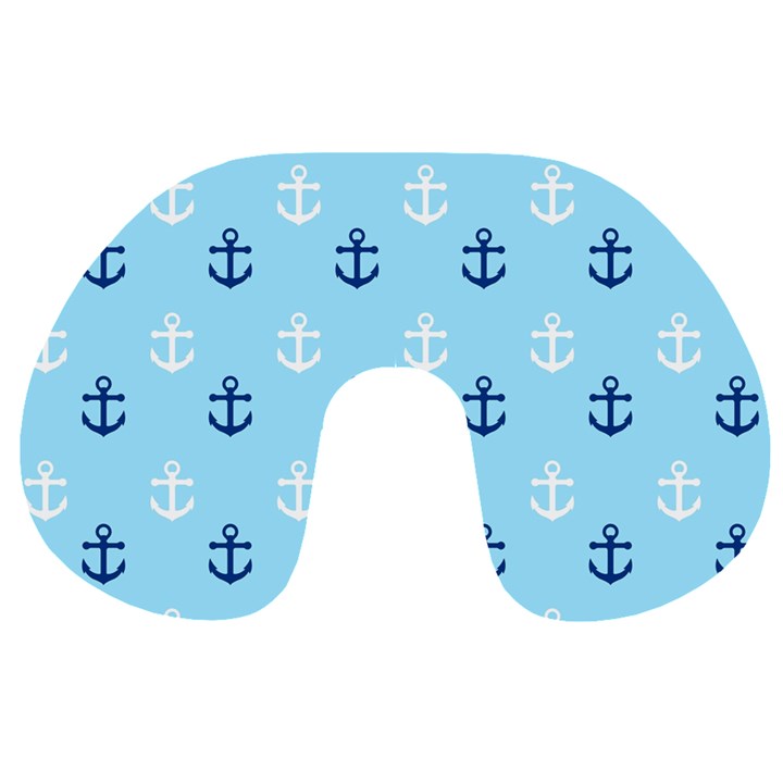 Anchors in Blue and White Travel Neck Pillow