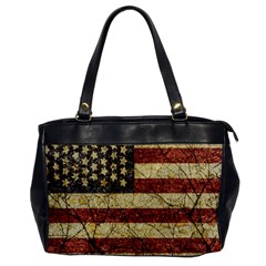 Vinatge American Roots Oversize Office Handbag (one Side) by dflcprints