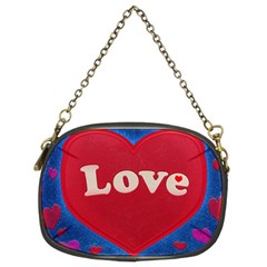 Love Theme Concept  Illustration Motif  Chain Purse (two Sided)  by dflcprints