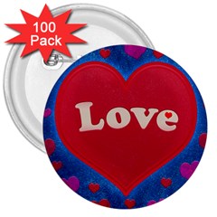 Love Theme Concept  Illustration Motif  3  Button (100 Pack) by dflcprints
