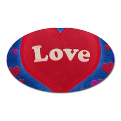 Love Theme Concept  Illustration Motif  Magnet (oval) by dflcprints