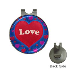 Love Theme Concept  Illustration Motif  Hat Clip With Golf Ball Marker by dflcprints