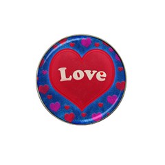 Love Theme Concept  Illustration Motif  Golf Ball Marker (for Hat Clip) by dflcprints