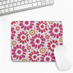 Feminine Flowers Pattern Small Mouse Pad (rectangle) by dflcprints