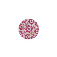 Feminine Flowers Pattern 1  Mini Button by dflcprints