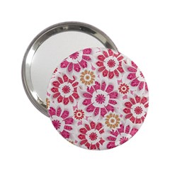 Feminine Flowers Pattern Handbag Mirror (2 25 ) by dflcprints